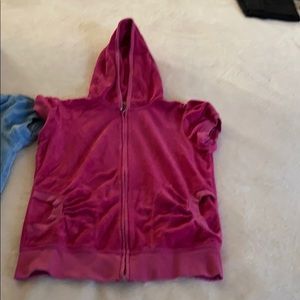 Juicy couture terry jackets blue and pink.
